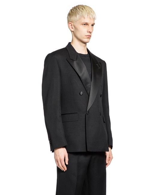 Lardini Black Double-Breasted Suit for men