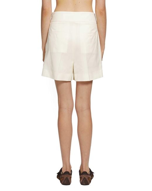 Max Mara Natural Lightweight Woollen Shorts