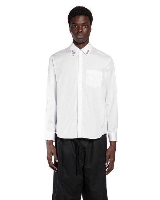 Simone Rocha White Classic Shirt With Embroidery for men