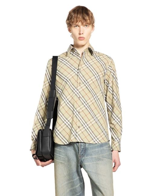 Burberry Natural Relaxed Fit Check Cotton Shirt for men