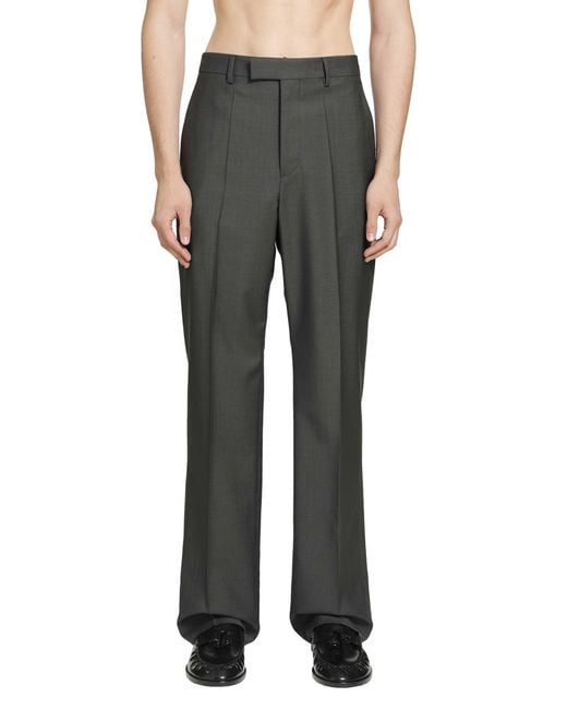 Valentino Gray Wool Tailored Trousers for men