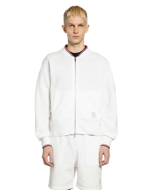 Thom Browne White Bomber for men