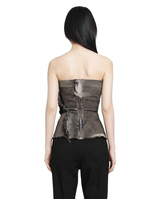 Rick Owens Black Tower Bustier Top