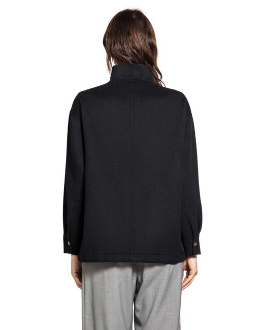 Max Mara Black Wool Cashmere Silk Jacket