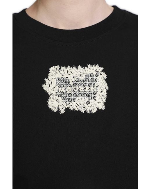 McQueen Black Embroidered Logo Patch T-Shirt