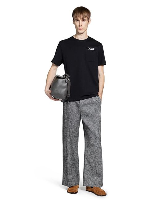 Loewe Black Relaxed Fit Pocket T-Shirt for men