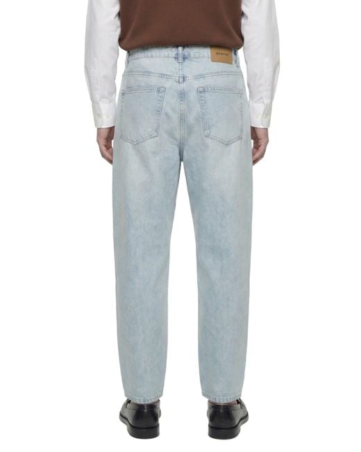 Hed Mayner Blue Pleated Denim Pants for men