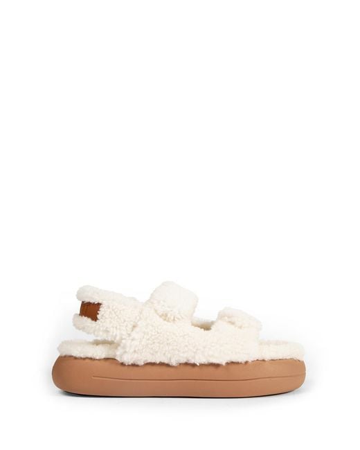 Moon Boot Pink Shearling Sandals