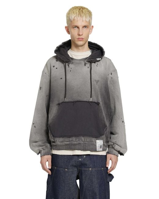Maison Mihara Yasuhiro Gray Sun Faded Like Hoodie for men