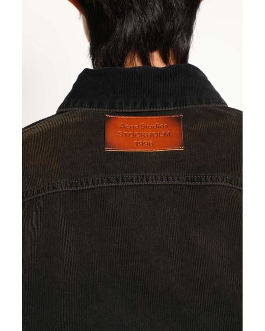 Acne Black Giacca Di Velluto A Coste for men