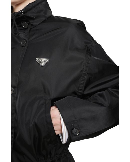 Prada Black Re-Nylon Rain Jacket