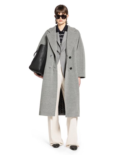 Max Mara Gray Single-Breasted Wollen Cloth Blazer