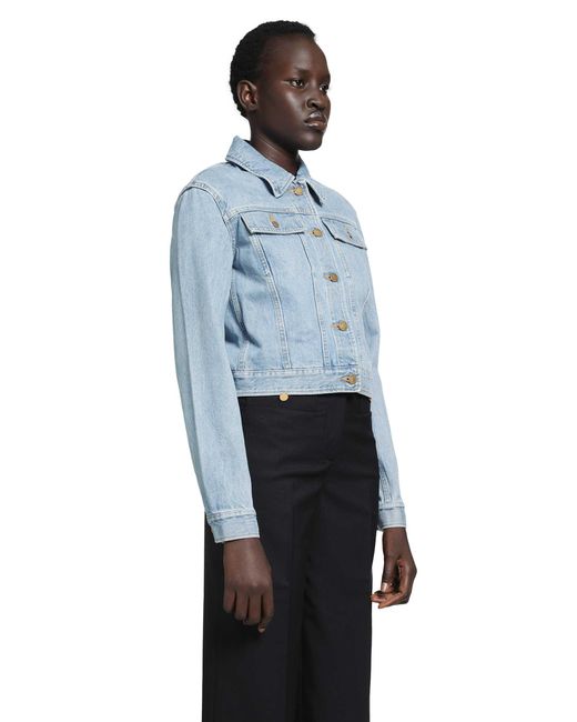 Thom Browne Blue Shrunken Selvedge Denim Jacket