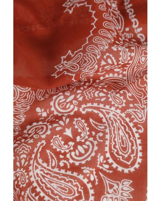 Destin Red Paisley Print Cotton Bandana for men