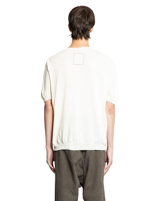 Uma Wang White Short Sleeve Top for men