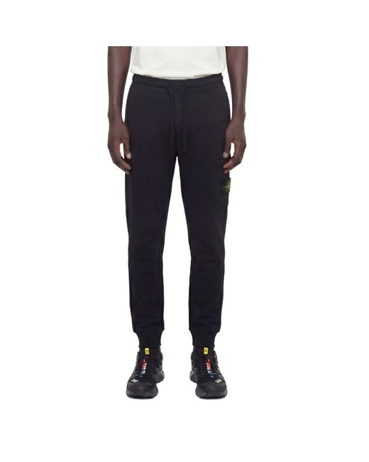 Stone Island Blue 620001 Cotton Fleece Cargo Joggers for men