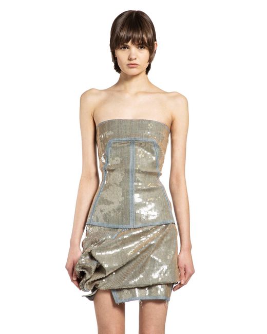 Rick Owens Gray Temple Bustier Top