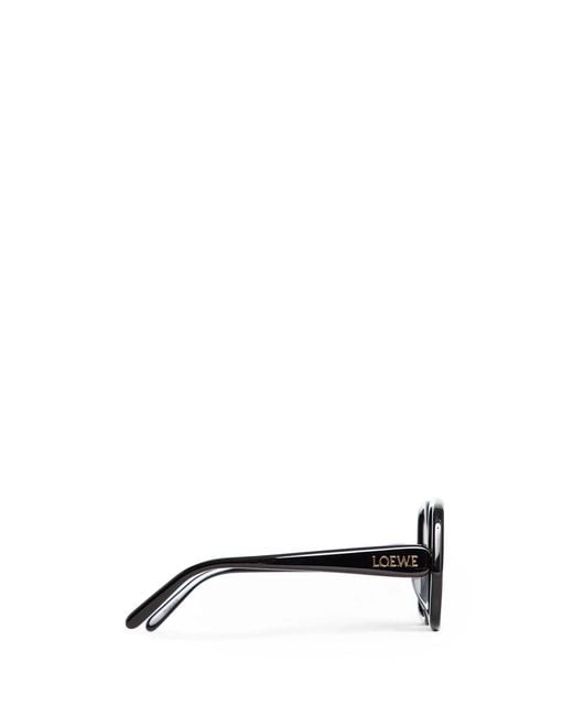 Loewe Black Thin Square Sunglasses for men
