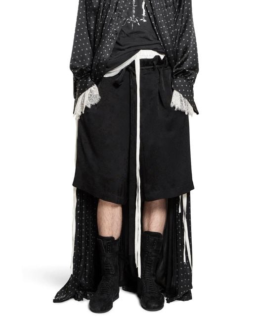 Ann Demeulemeester Black Pedro Lounge Shorts for men