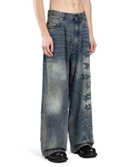 Balenciaga Blue Minimal Baggy Jeans for men