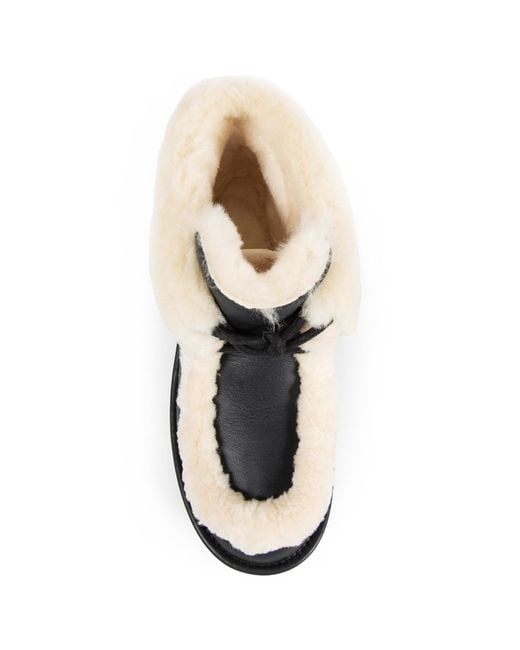 Ugg Black Classic Esmee Leather Lace Up Boot