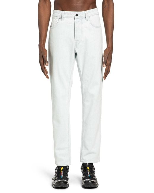 Stone Island White J100005 Extra-Bleached Jeans for men