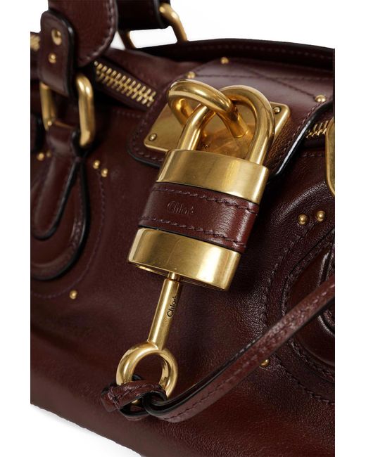 Chloé Brown Grained Leather Paddington Bag
