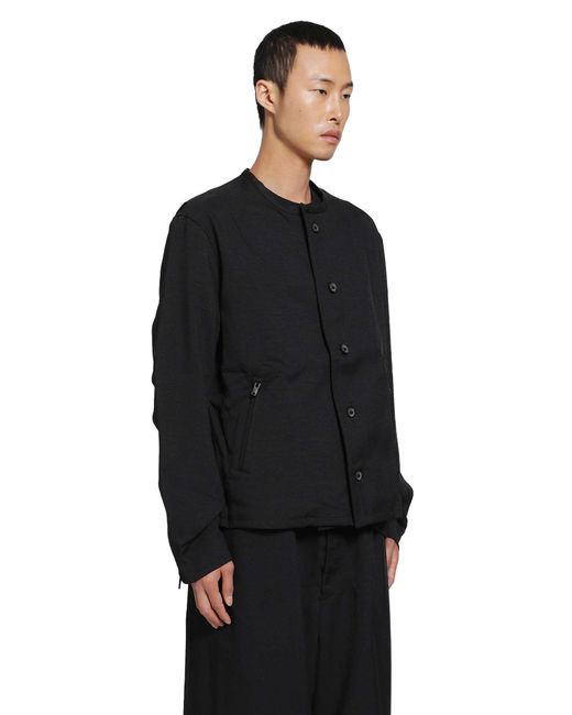 Y-3 Black Sport Uniform Collarless Blouson for men