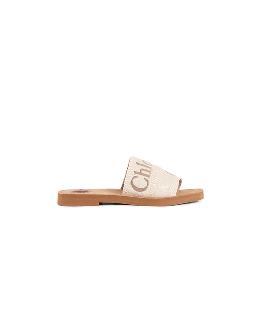 Chloé White Woody Sandals