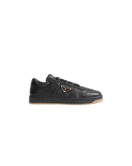 Prada Black Nappa Leather Downtown Sneakers for men