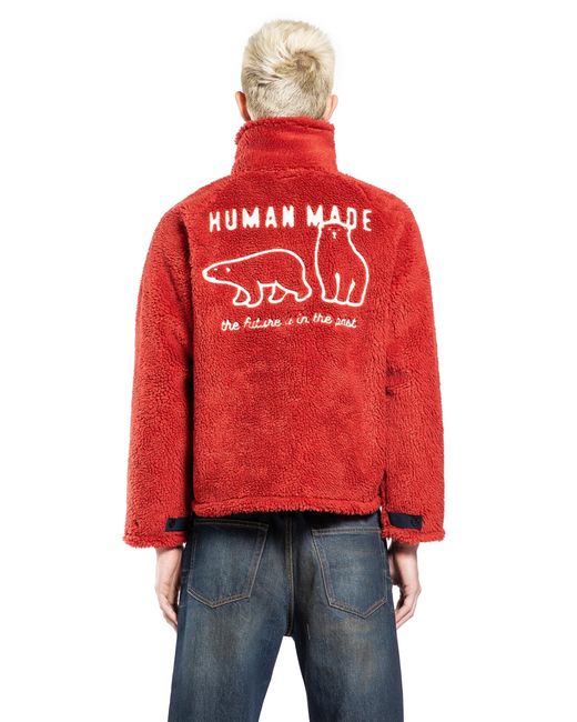 Human Made Red Fleece Jacket for men