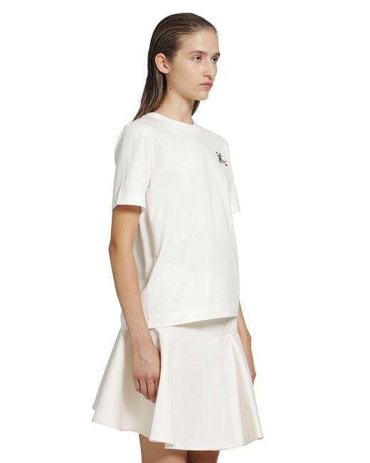 Burberry White Knight Check Cotton T-Shirt