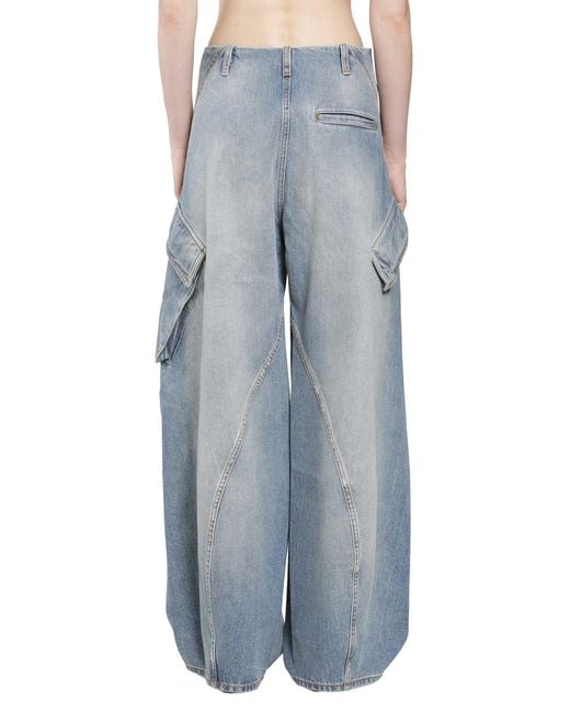 Alaïa Gray Denim Cargo Pants