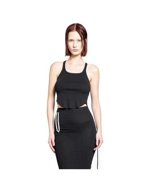 Rick Owens Black Concordians Basic Rib Tank