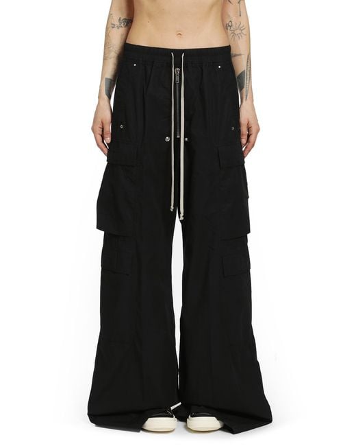 Rick Owens Black Temple Double Cargo Jumbo Belas