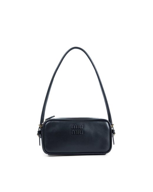 Miu Miu Blue Leather Pouch