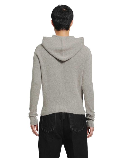 Rick Owens Gray Tower Hooded Pulll for men