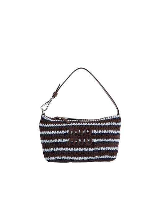 Miu Miu Black Crochet Pouch
