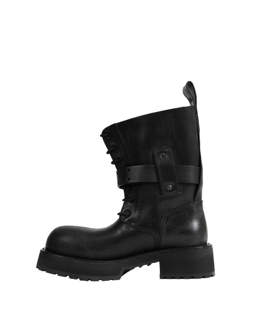 Balenciaga Black Venom Lace-Up Booties for men