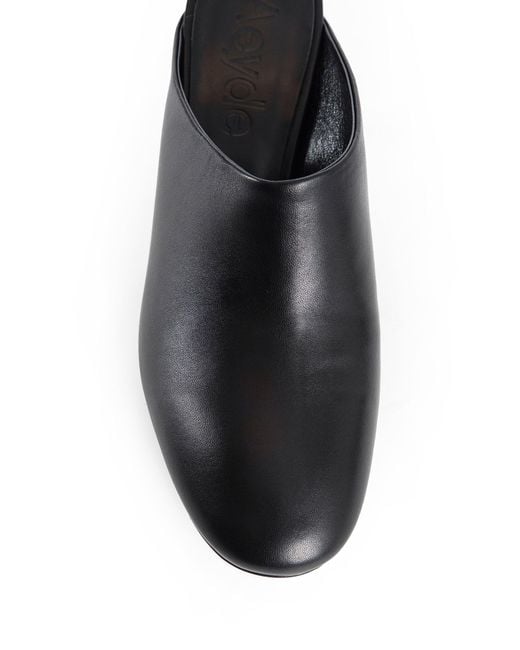 Aeyde Black Mila Slingback Mules