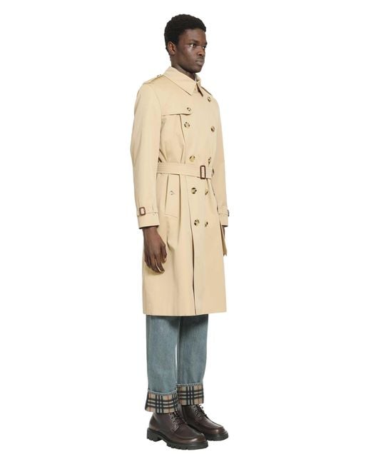Burberry Natural Long Kensington Heritage Trench Coat for men