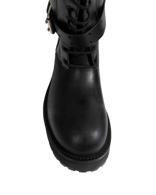 Balenciaga Black Venom Lace-Up Booties for men
