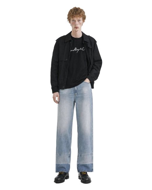MM6 by Maison Margiela Black Overdyed Jersey T-Shirt for men
