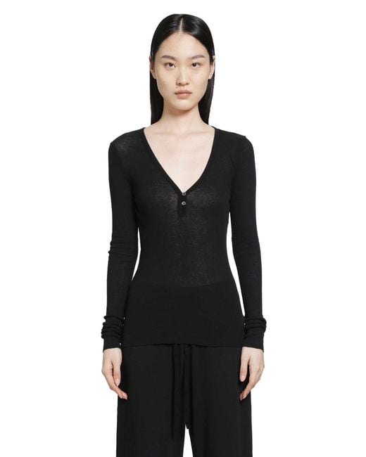 James Perse Black Novelty Top