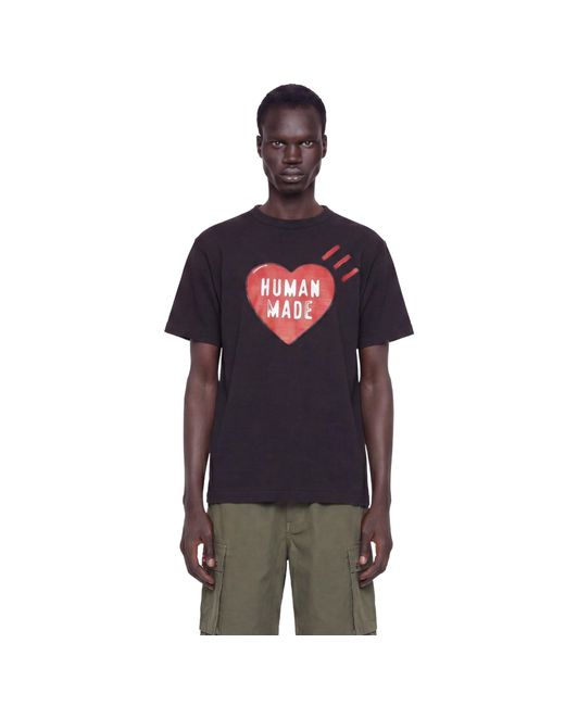 Human Made Black Graphic T-Shirt for men