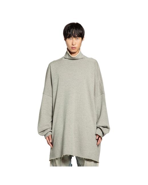Rick Owens Gray Jumbo Tabard Sweatshirt for men