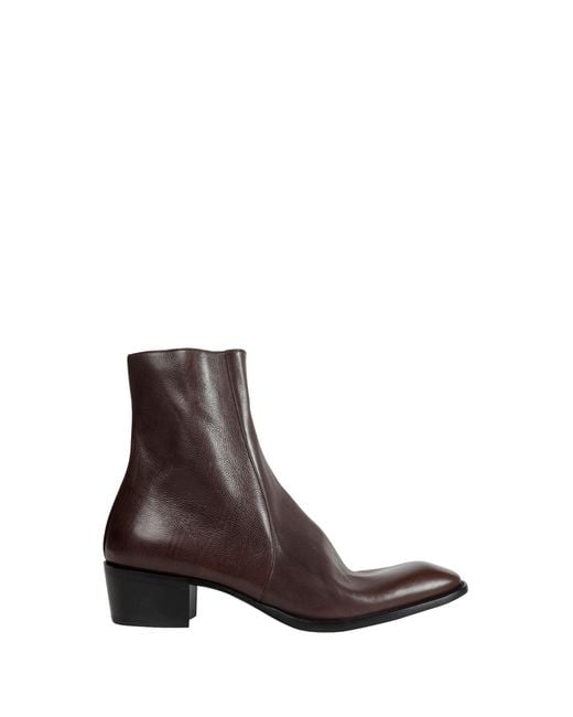 Saint Laurent Brown Stanton Ankle Boots for men