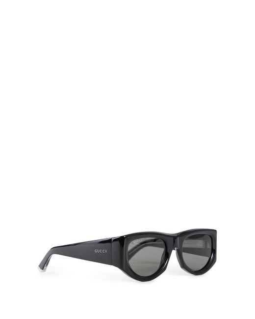 Gucci Gray Rectangular Frame Sunglasses