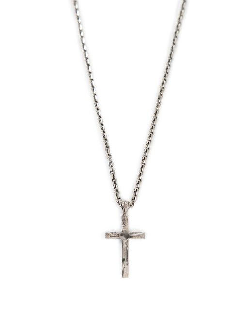 Emanuele Bicocchi Metallic Cross Necklace for men