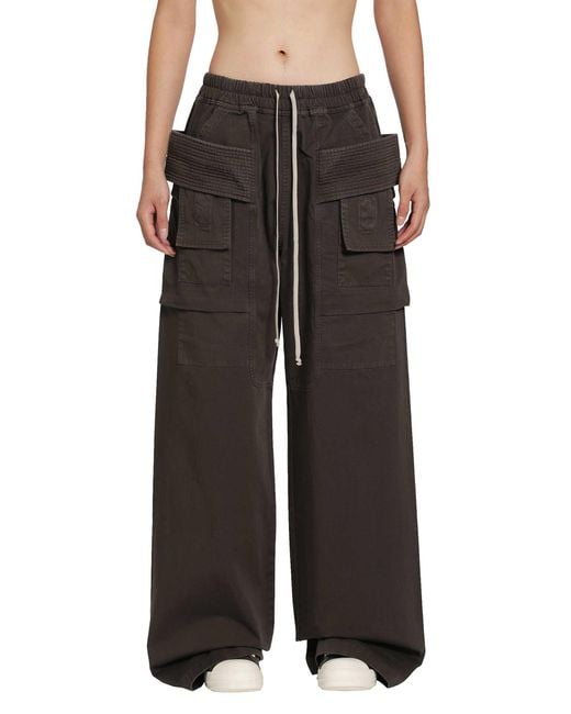 Rick Owens Black Tower Creatch Cargo Drawstring for men